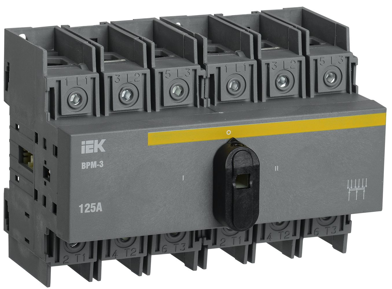Выключатель-разъединитель модульный ВРМ-3 3P 125А IEK — фото