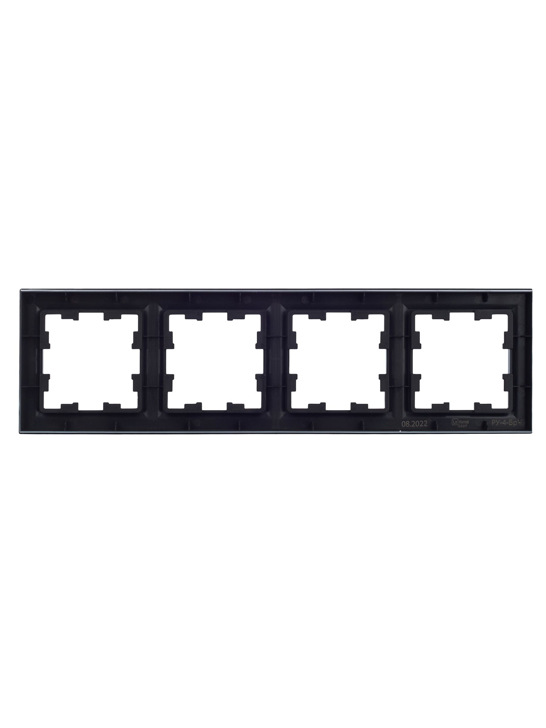 BRITE Рамка 4-местная РУ-4-БрЧ черный IEK — фото