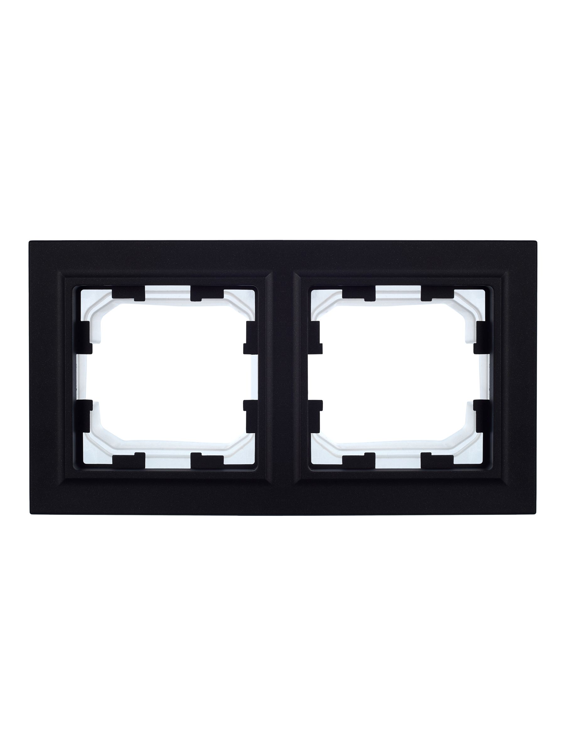 BRITE Рамка 2-местная IP44 РУ-2-БрЧ-44 черный IEK — фото