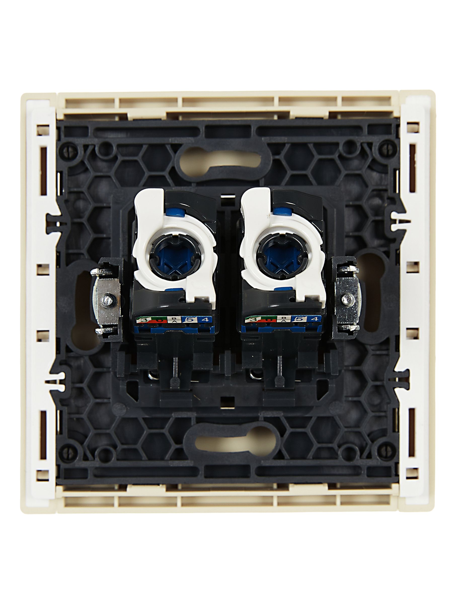 FORTE&PIANO Розетка компьютерная двойная RJ45 кат.6 FP434 ваниль IEK — фото