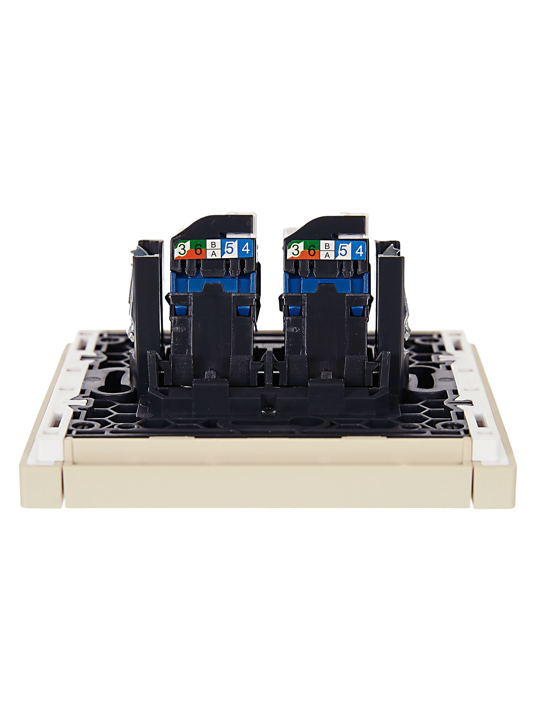 FORTE&PIANO Розетка компьютерная двойная RJ45 кат.6 FP434 ваниль IEK — фото