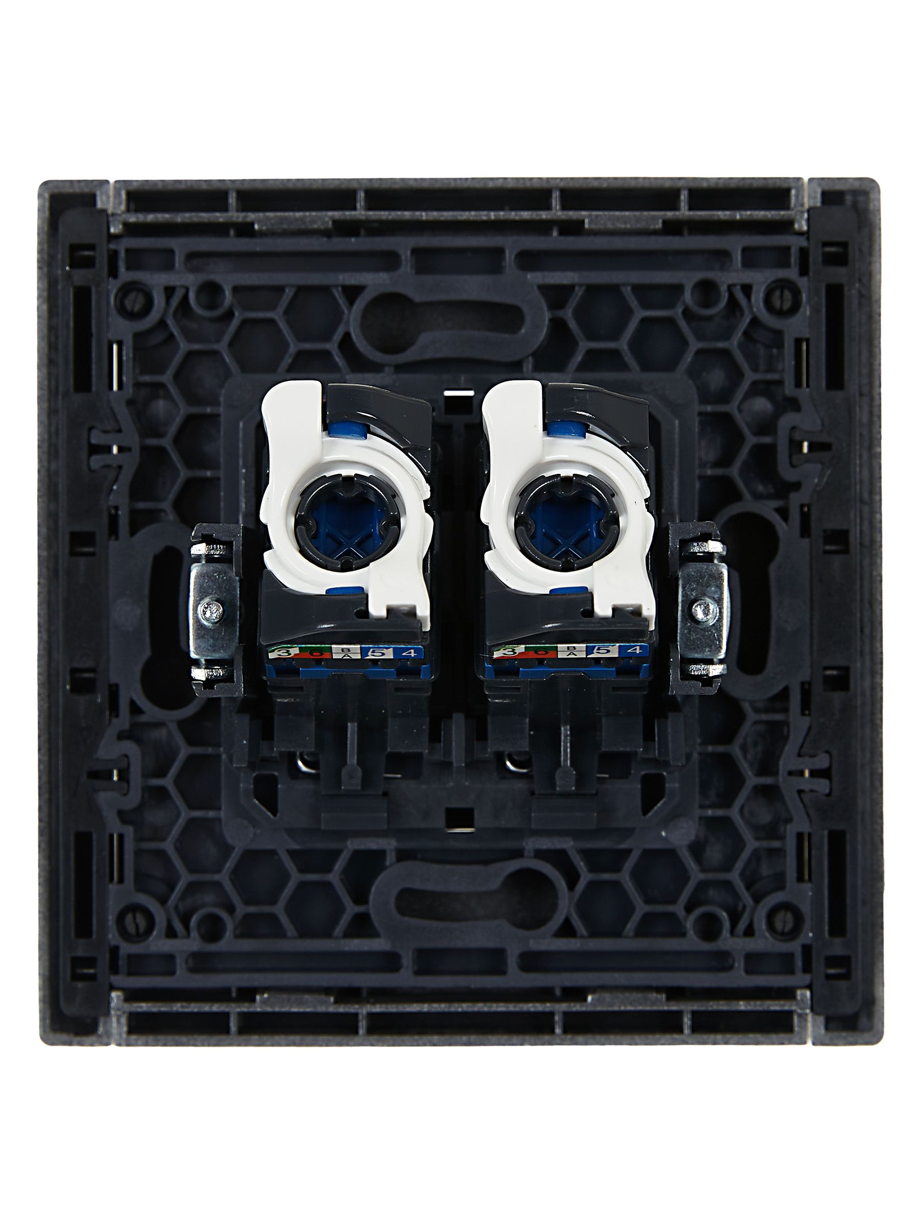 FORTE&PIANO Розетка компьютерная двойная RJ45 кат.6 FP534 сталь IEK — фото