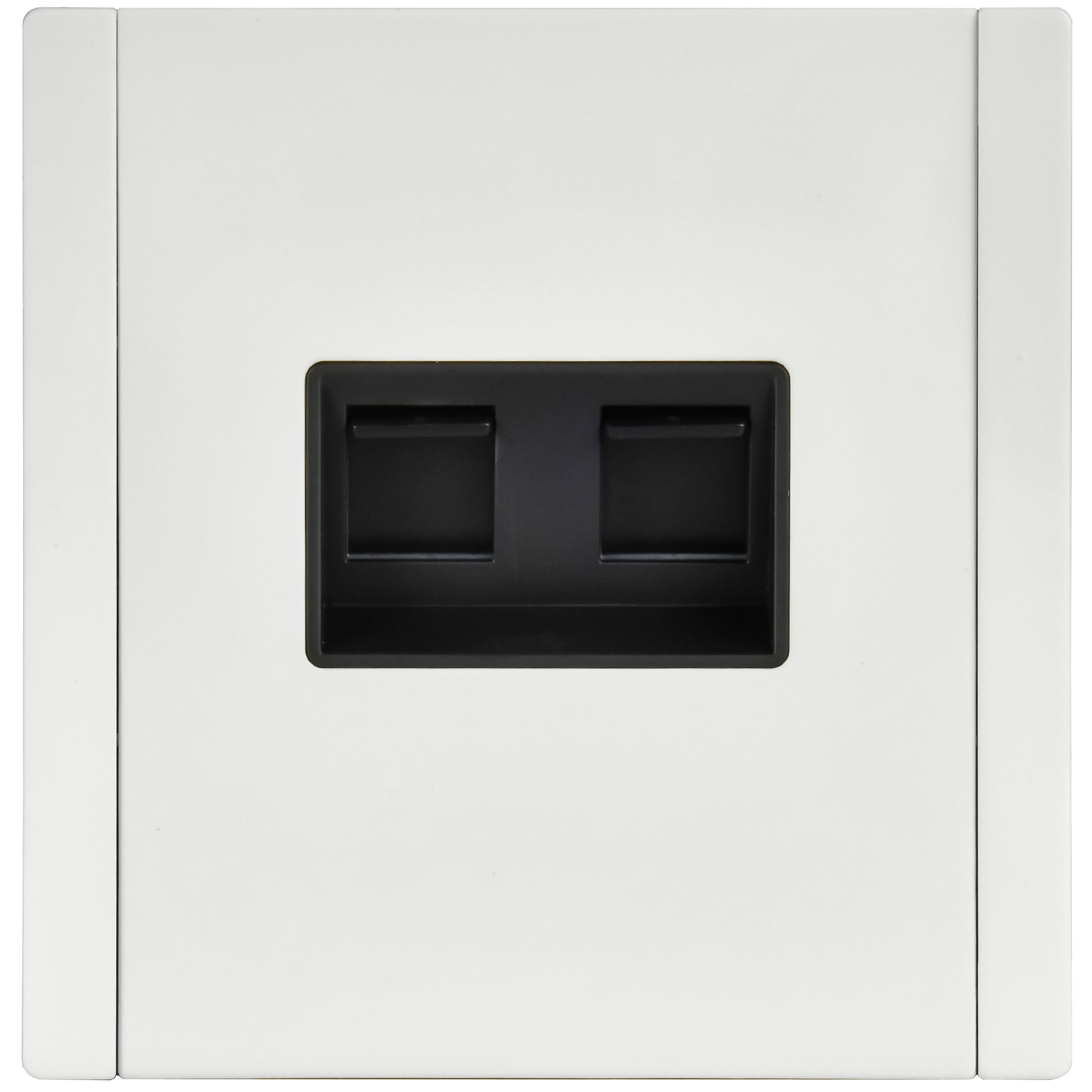 FORTE&PIANO Розетка компьютерная двойная RJ45 кат.5E FP233M металл белый IEK — фото