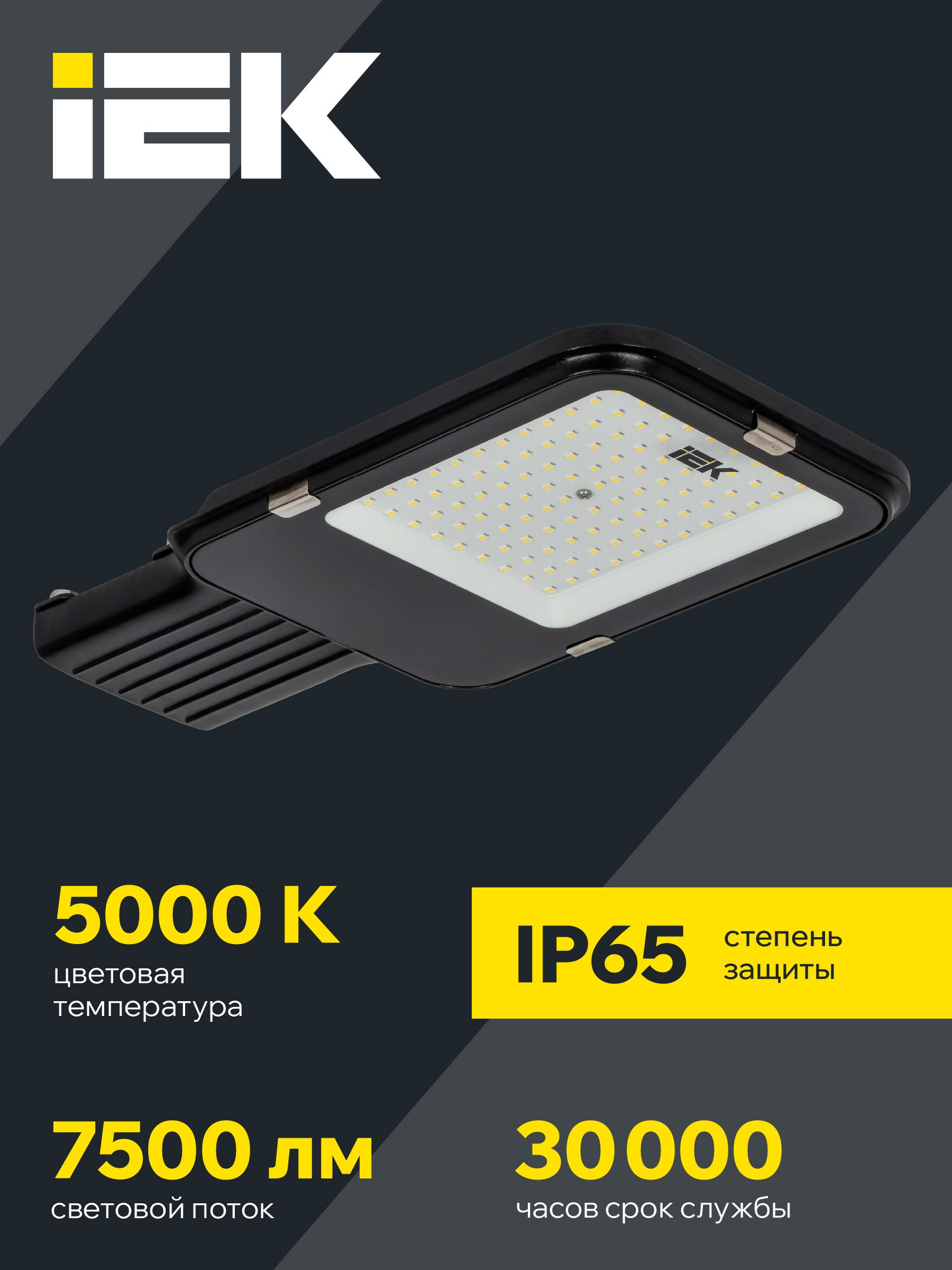 Светильник светодиодный консольный ДКУ 1013-75Д 5000К IP65 IEK — фото