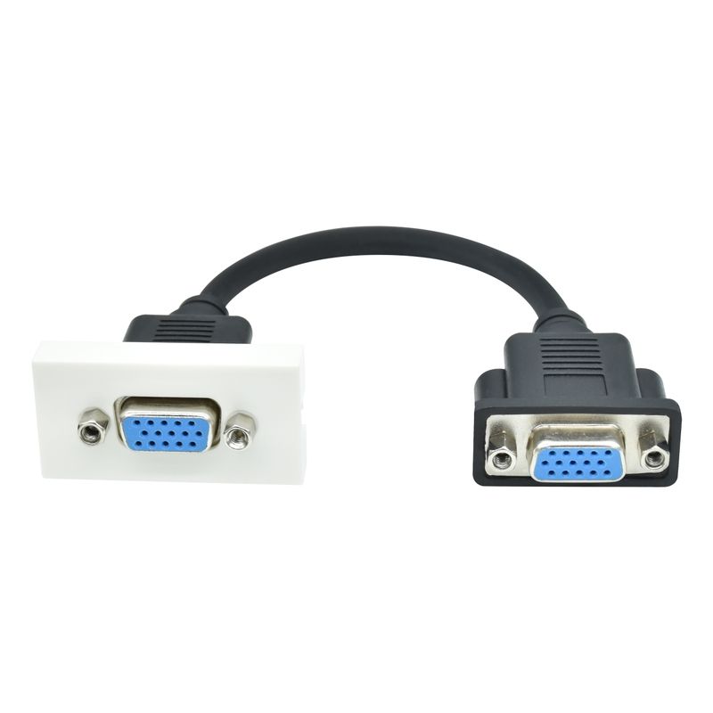 PRIMER РКМ-10-20-П Розетка мультимедийная VGA M/M (1 модуль) белая IEK — фото