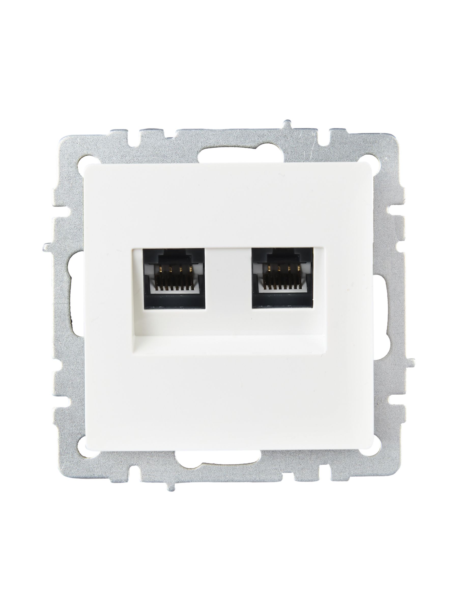 BRITE Розетка компьютерная двойная RJ45 кат.6 РК11-2-БрБ белый IEK — фото
