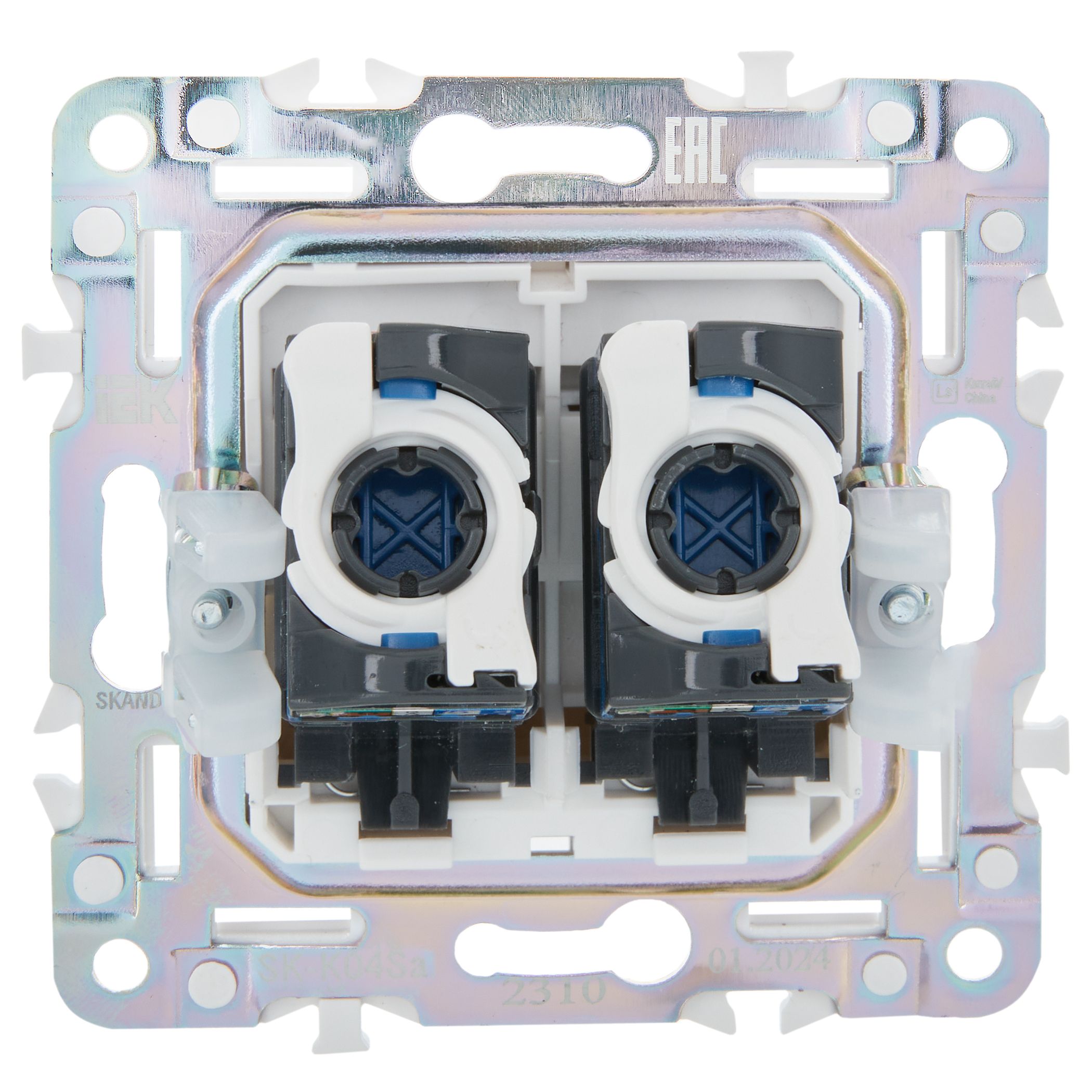 SKANDY Розетка компьютерная двойная RJ45 кат.6 SK-K04Sa песочный IEK — фото