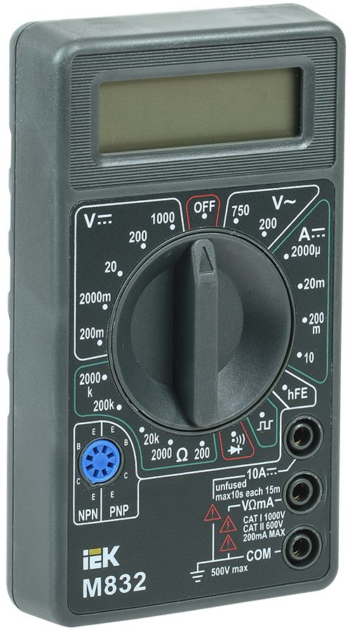 Мультиметр цифровой UNIVERSAL M832 IEK — фото
