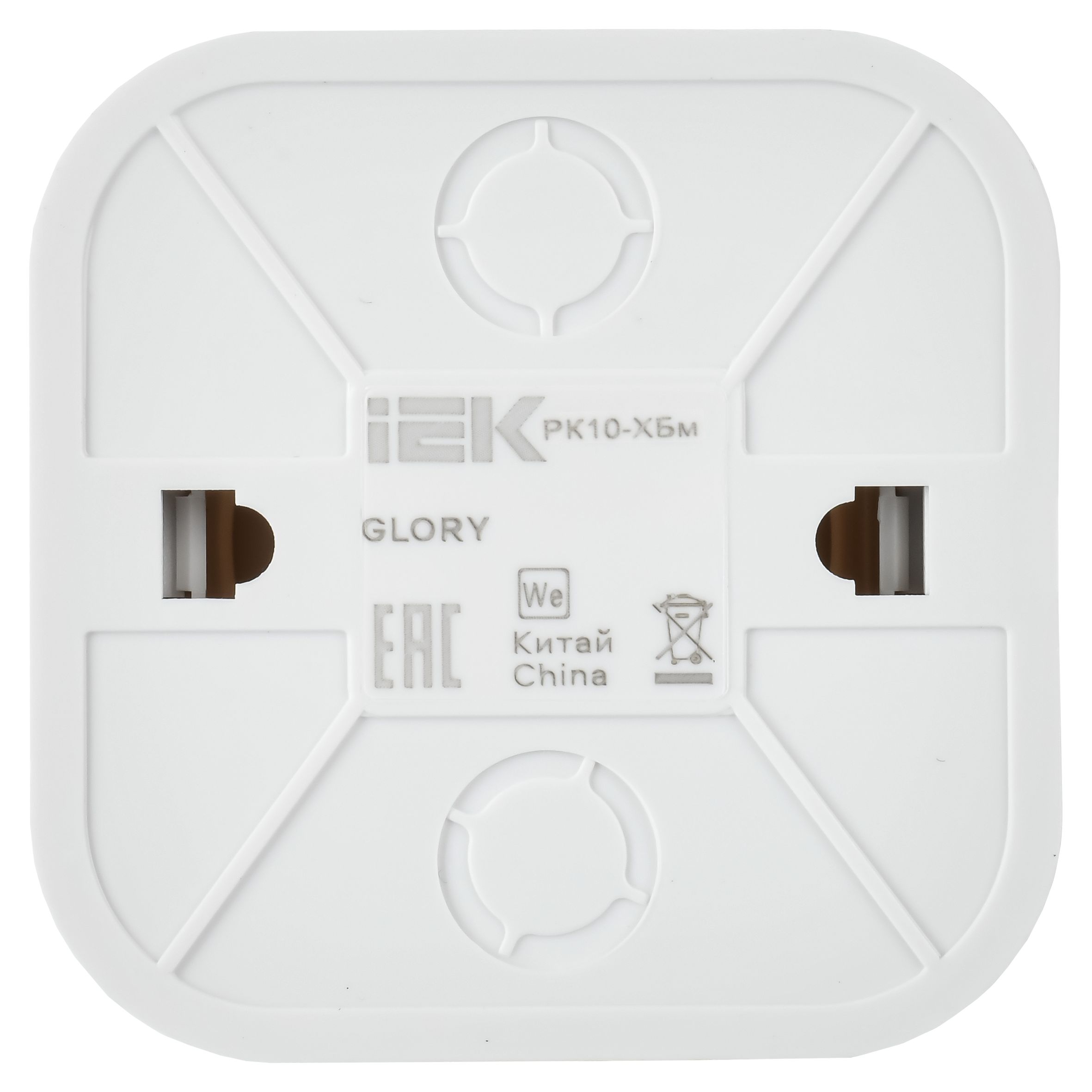 GLORY Розетка для открытой установки компьютерная RJ45 кат.5E РК10-ХБм белый матовый IEK — фото