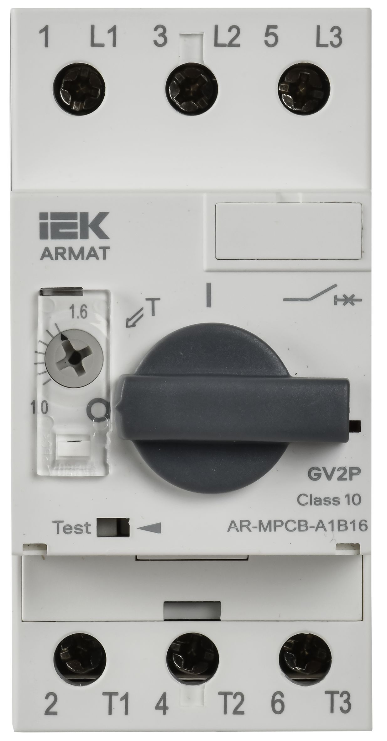 ARMAT Автоматический выключатель защиты двигателя A1 GV2P 1-1,6А IEK — фото
