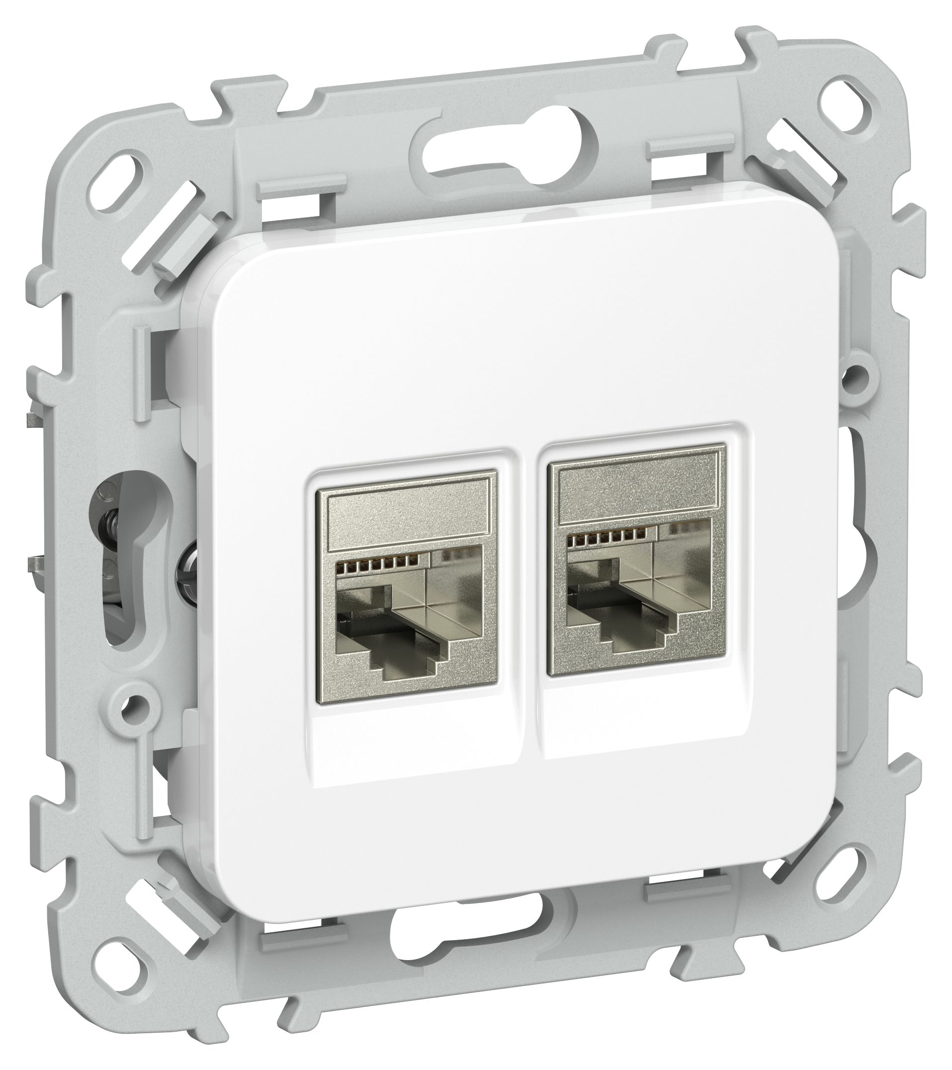 FLITE Розетка 2-местная компьютерная RJ45 категория 6 STP РК6-2-1-ФлБ белый IEK