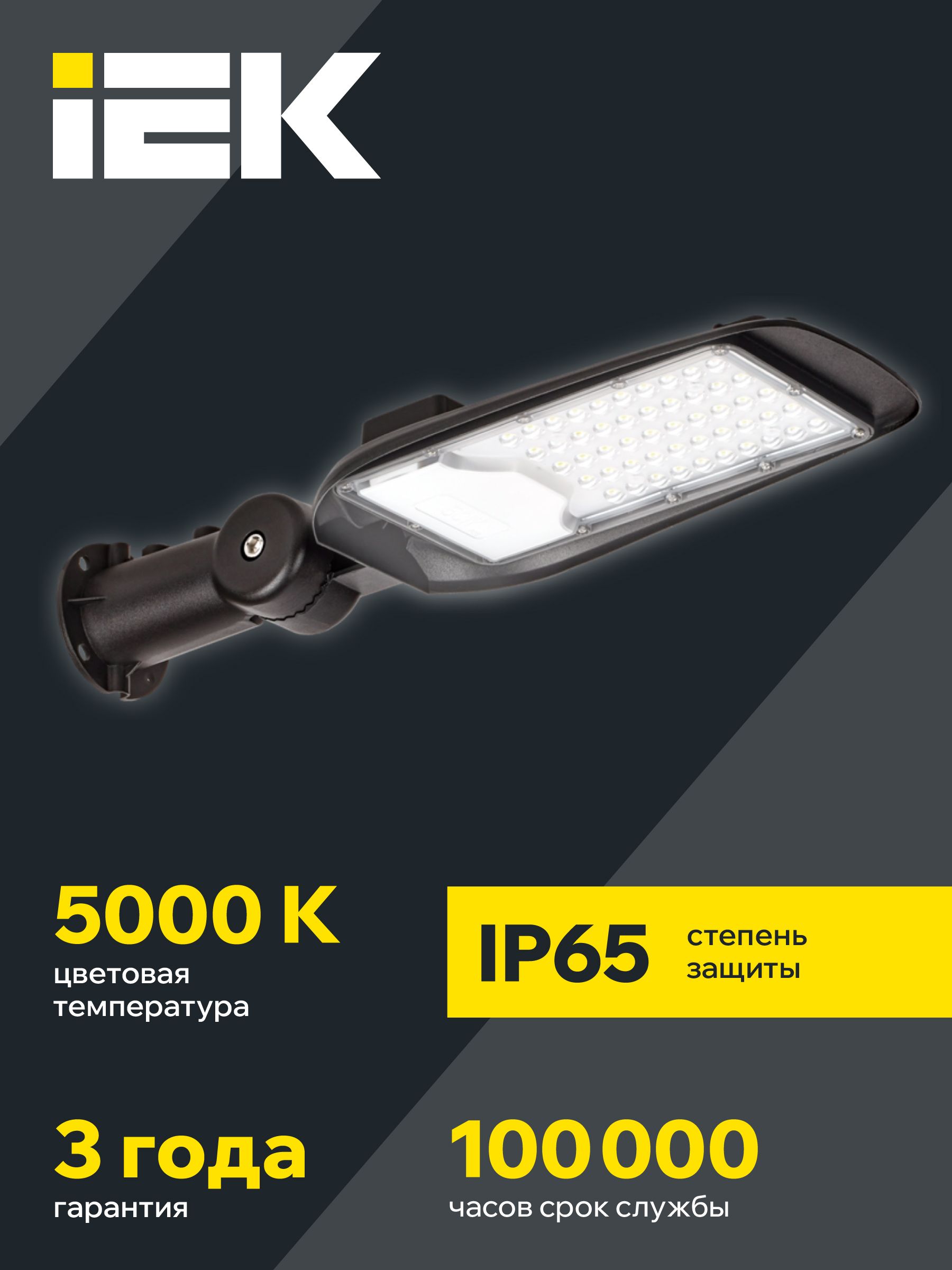 Светильник светодиодный консольный ДКУ 1014-50Ш 5000К IP65 IEK — фото