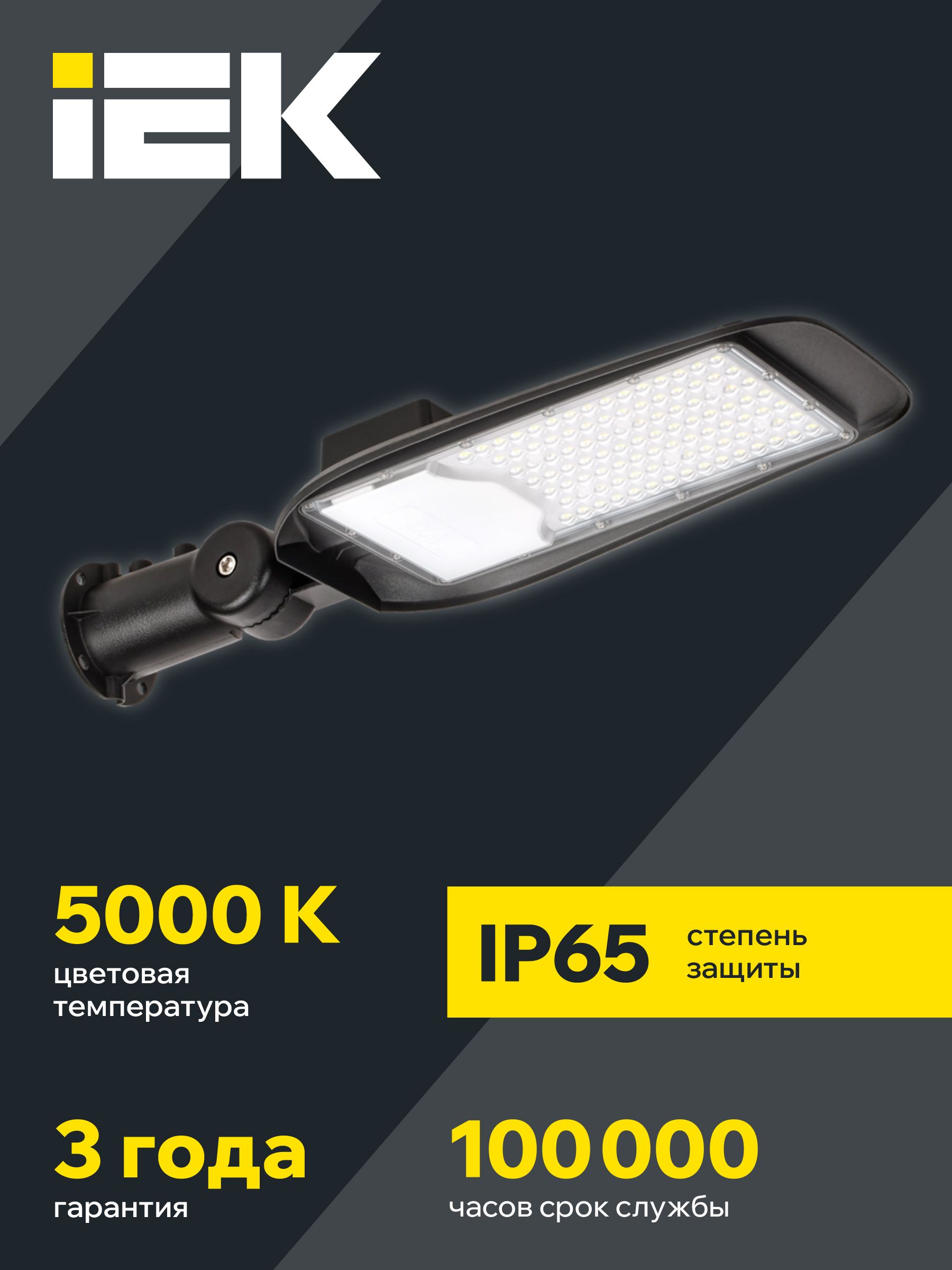 Светильник светодиодный консольный ДКУ 1014-100Ш 5000К IP65 IEK — фото