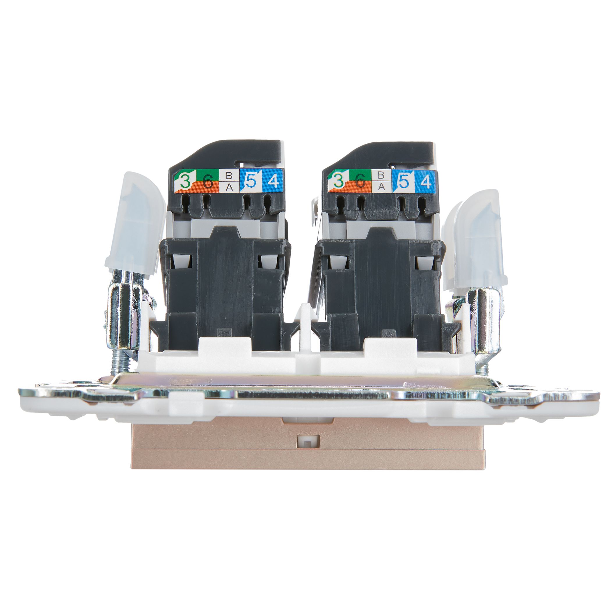 SKANDY Розетка компьютерная двойная RJ45 кат.5E SK-K03Sa песочный IEK — фото