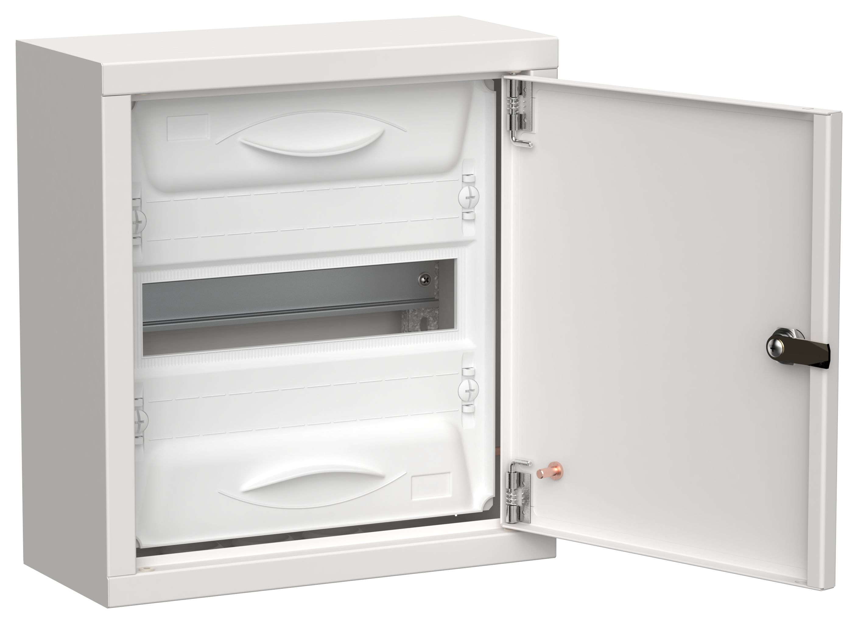 TITAN 5 Корпус металлический ЩРн-12 (1х12) 335х310х140мм IP31 белый (одна дверь) IEK