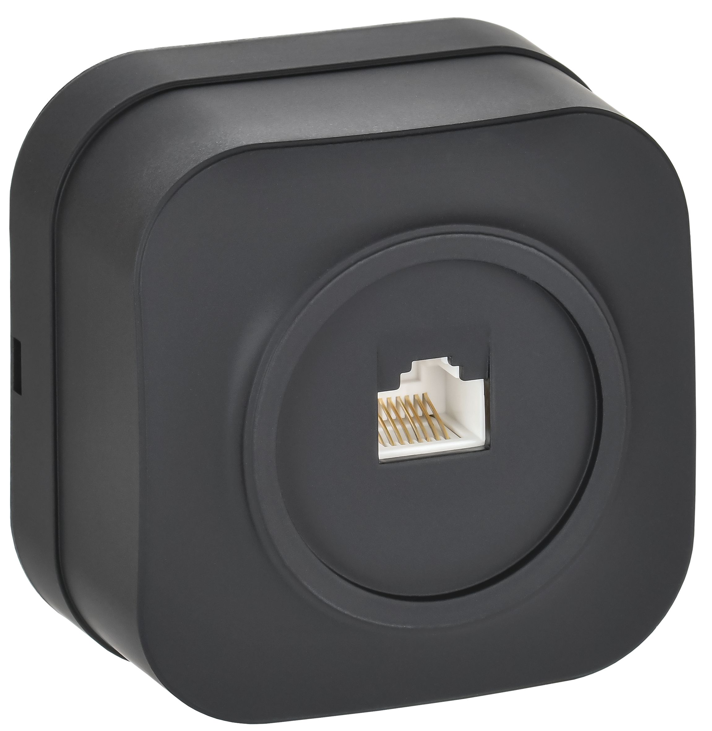 GLORY Розетка для открытой установки компьютерная RJ45 кат.5E РК10-ХЧм черный матовый IEK — фото