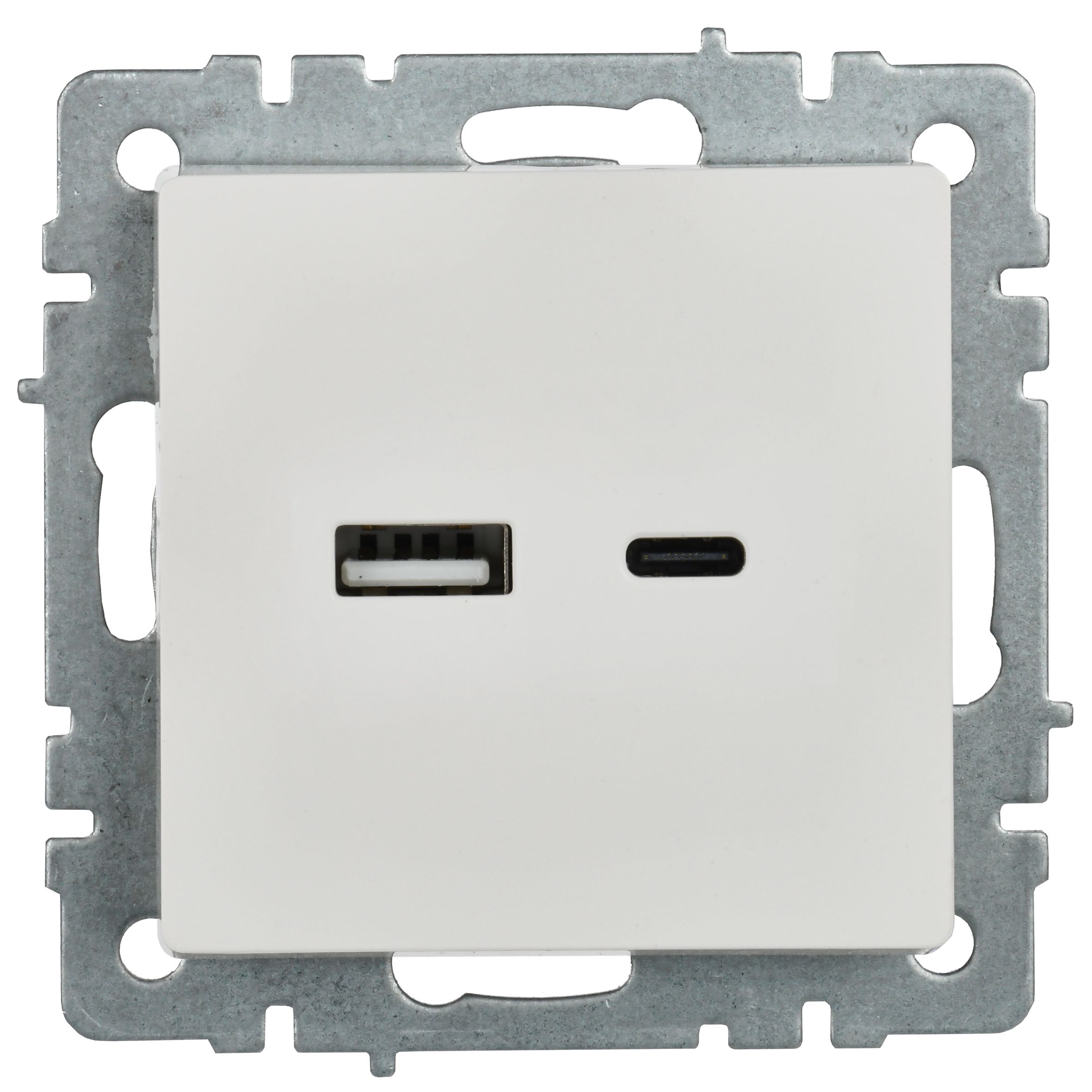 BRITE Розетка USB A+C 18Вт РЮ11-1-БрБ белый IEK — фото