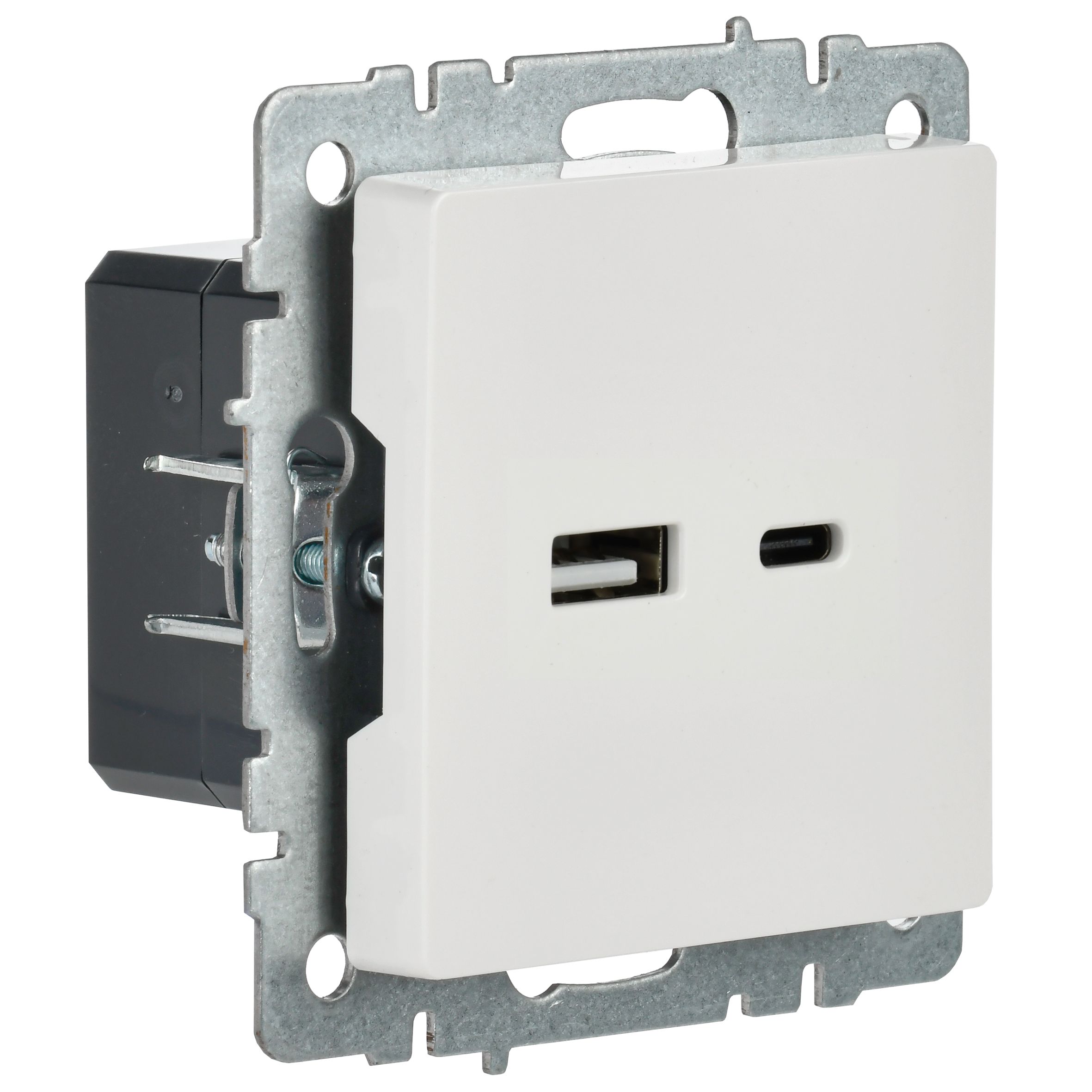 BRITE Розетка USB A+C 18Вт РЮ11-1-БрБ белый IEK — фото