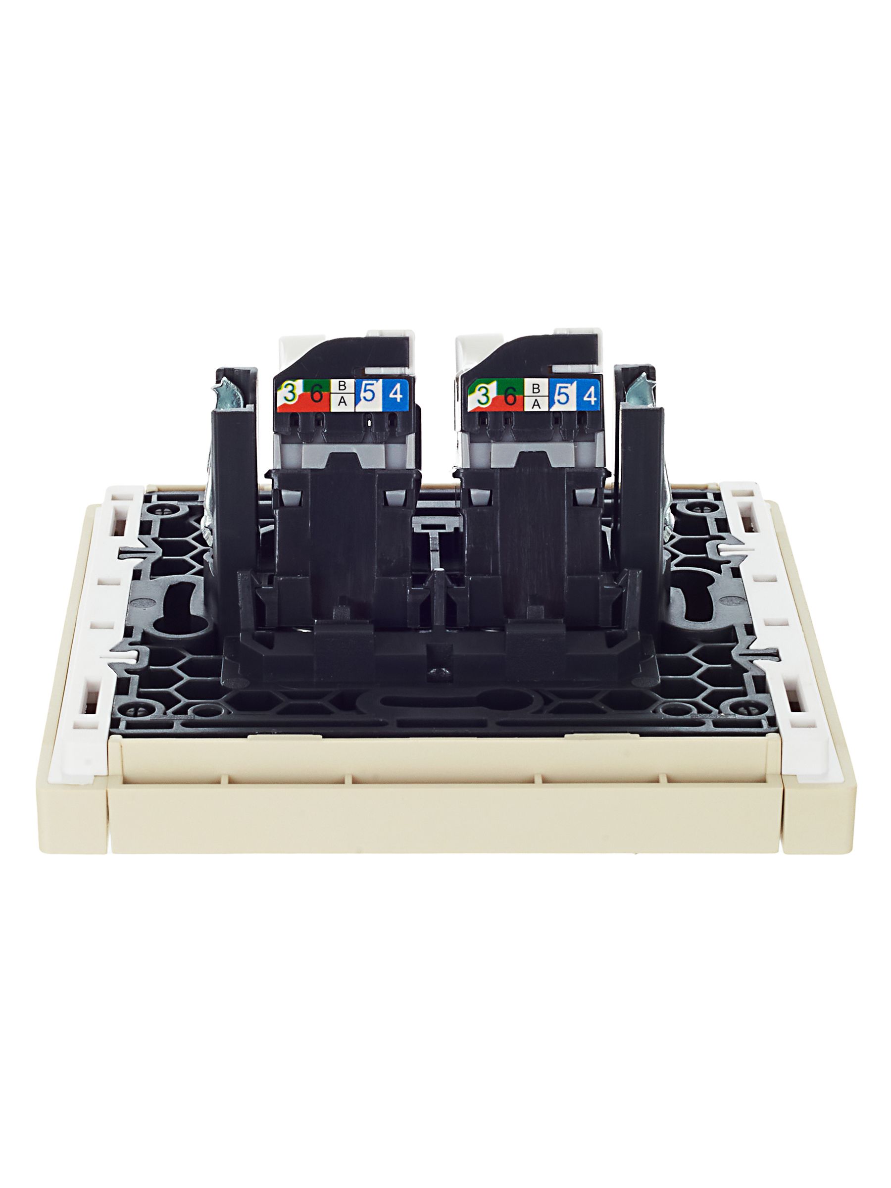 FORTE&PIANO Розетка компьютерная двойная RJ45 кат.5E FP433 ваниль IEK — фото