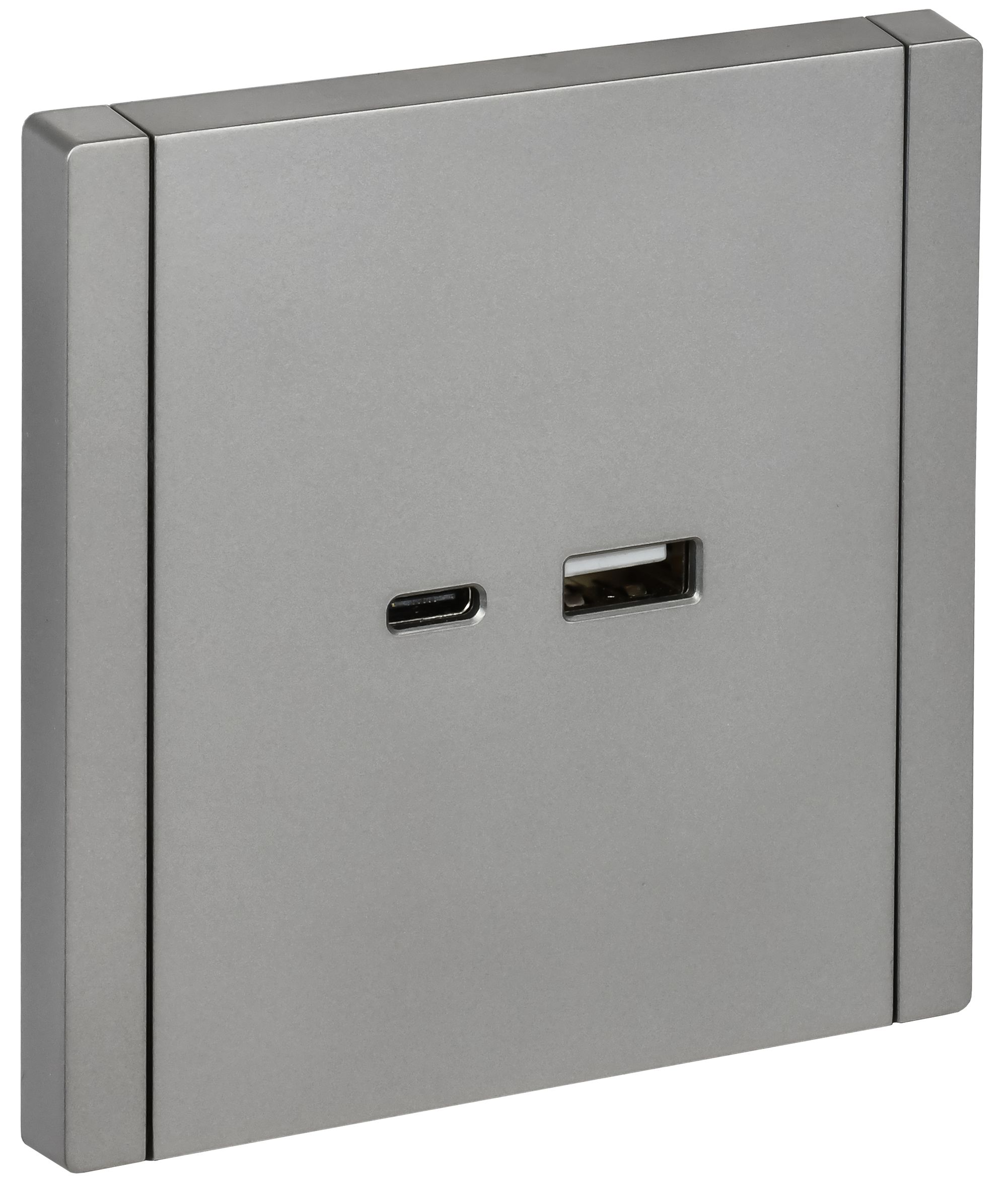 FORTE&PIANO Розетка USB A+C 18Вт FP551 сталь IEK — фото