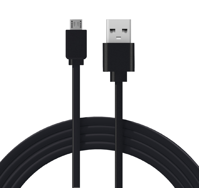 Кабель USB-A – micro USB, 2,4А, 1м, ПВХ, черный REXANT — фото