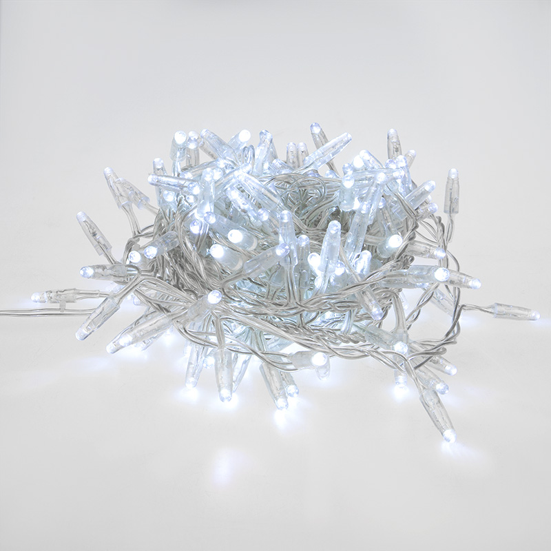 Гирлянда светодиодная Кластер 10м 400 LED БЕЛЫЙ прозрачный ПВХ IP65 постоянное свечение 230В нужен блок 303-500-1 NEON-NIGHT — фото