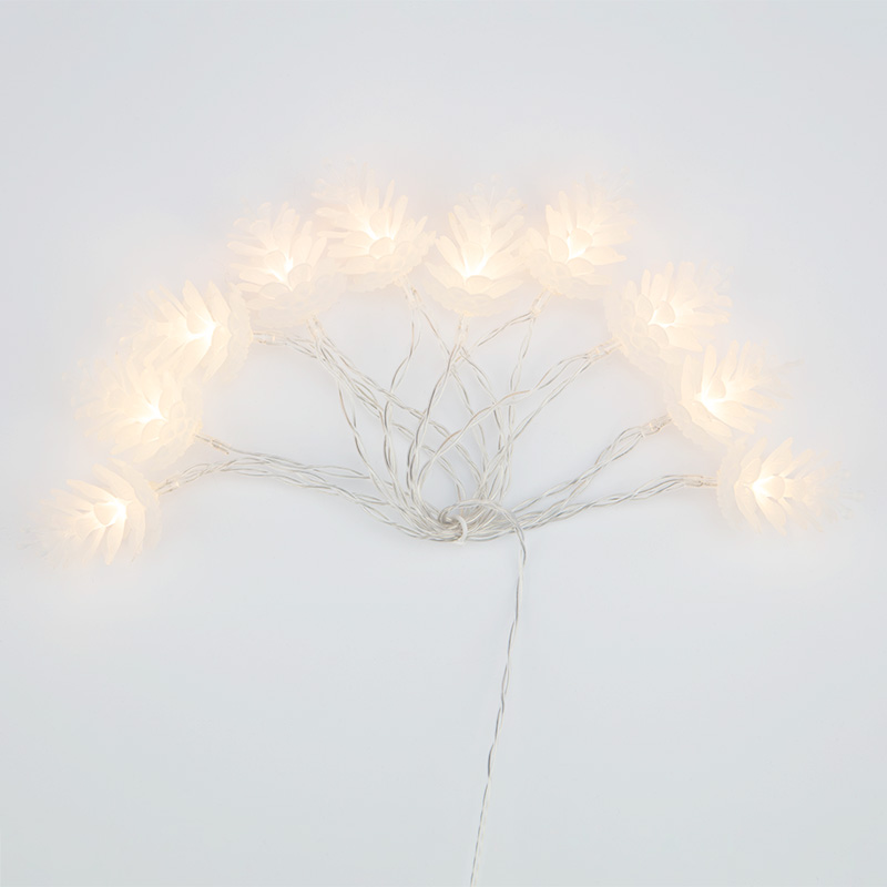 Гирлянда светодиодная Шишки 1,5 м, 10 LED, прозрачный ПВХ, цвет свечения теплый белый, 2 х АА (батарейки не в комплекте) NEON-NIGHT — фото