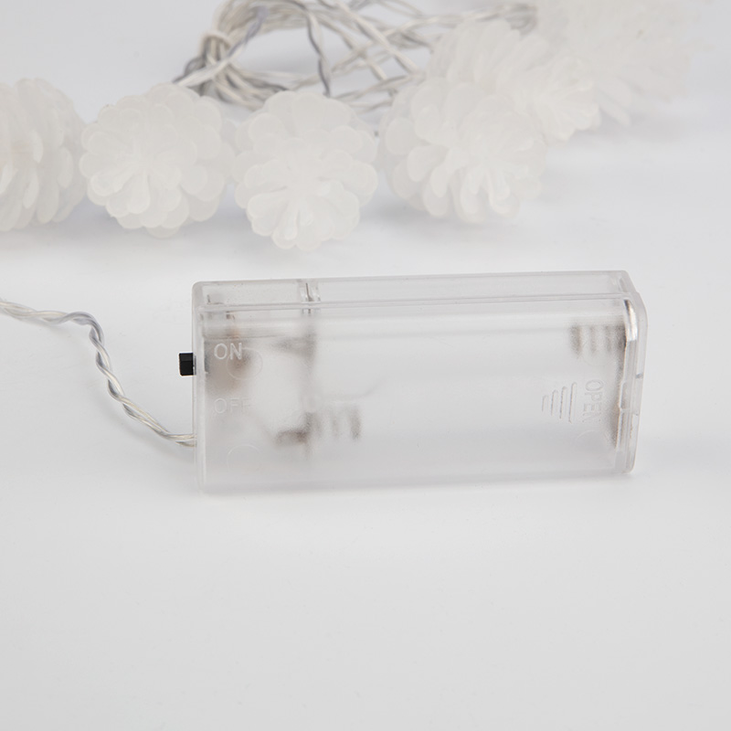 Гирлянда светодиодная Шишки 1,5 м, 10 LED, прозрачный ПВХ, цвет свечения теплый белый, 2 х АА (батарейки не в комплекте) NEON-NIGHT — фото