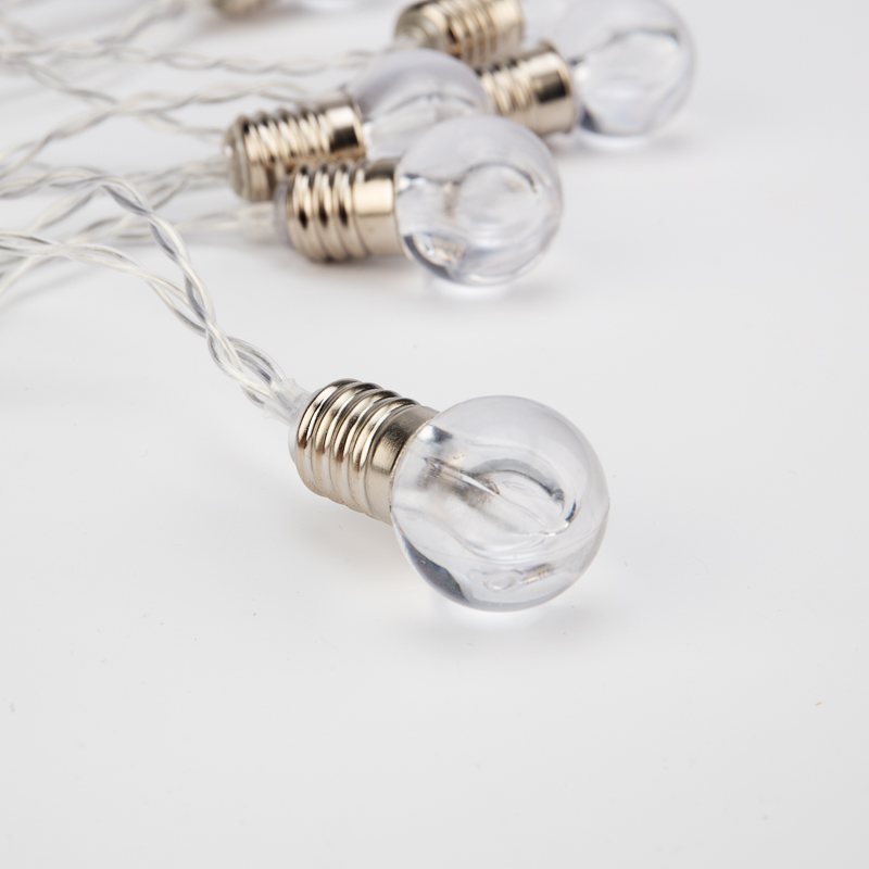 Гирлянда светодиодная Лампочки 10 LED, 1.5 м, прозрачный ПВХ, теплый белый цвет свечения, 2 х АА (батарейки не в комплекте) NEON-NIGHT — фото