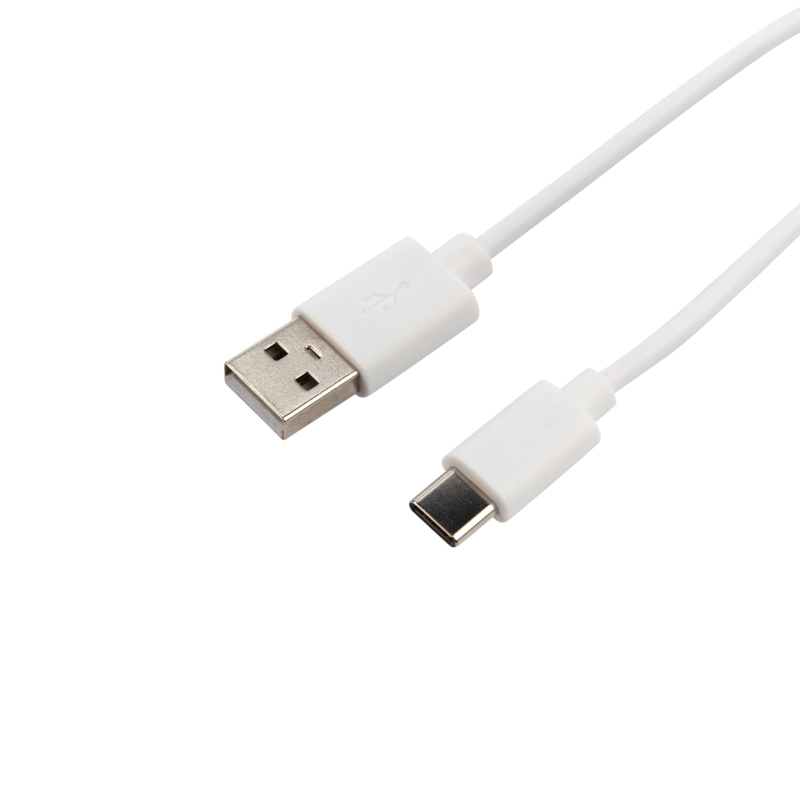 Кабель USB-A – Type-C, 3 А, 1м, ПВХ, белый REXANT — фото