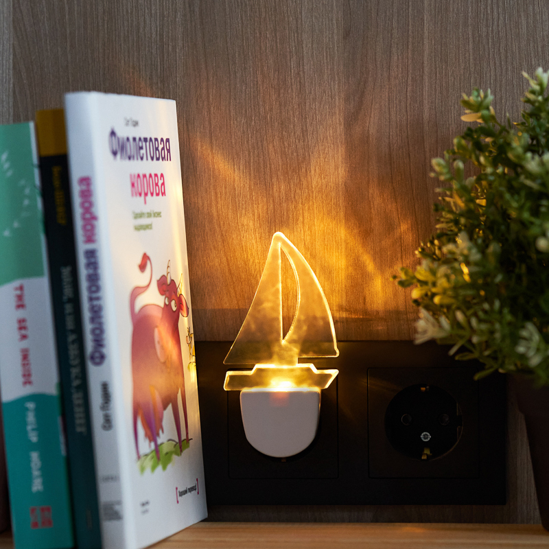 Ночник светодиодный ПАРУС ОДИНОКИЙ белое свечение, 230В REXANT — фото