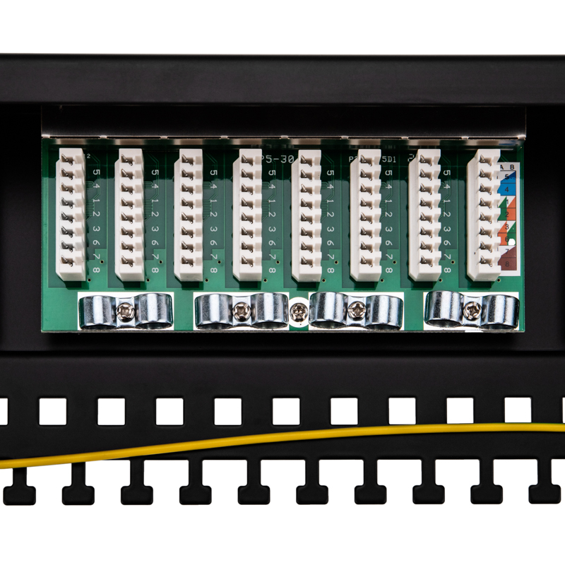Патч-панель 19" 1U, CAT 5e, 24 порта RJ-45, экранированная, Dual IDC REXANT — фото