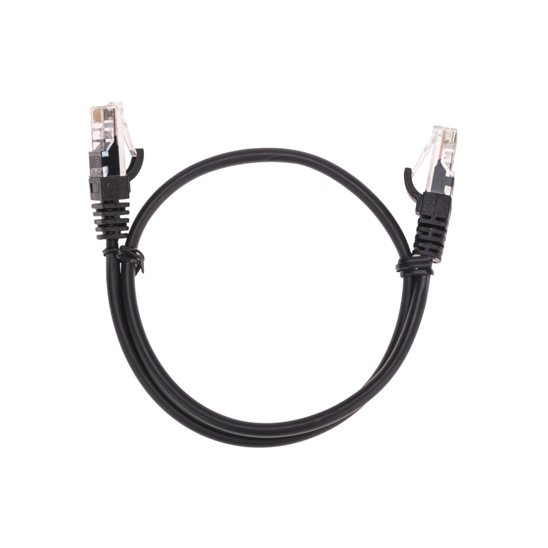 Шнур коммутационный патч-корд U/UTP, CAT 5e, RJ45-RJ45, 26AWG, LSZH, черный, 0,5м REXANT — фото