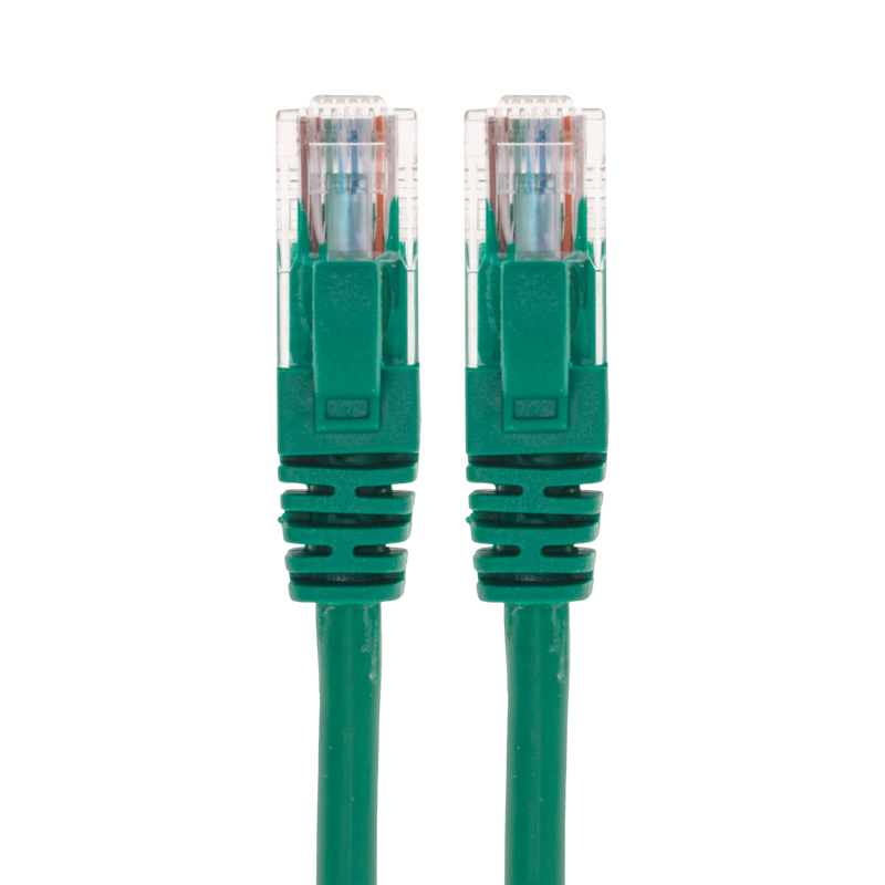 Шнур коммутационный патч-корд U/UTP, CAT 5e, RJ45-RJ45, 26AWG, LSZH, зеленый, 0,5м REXANT — фото