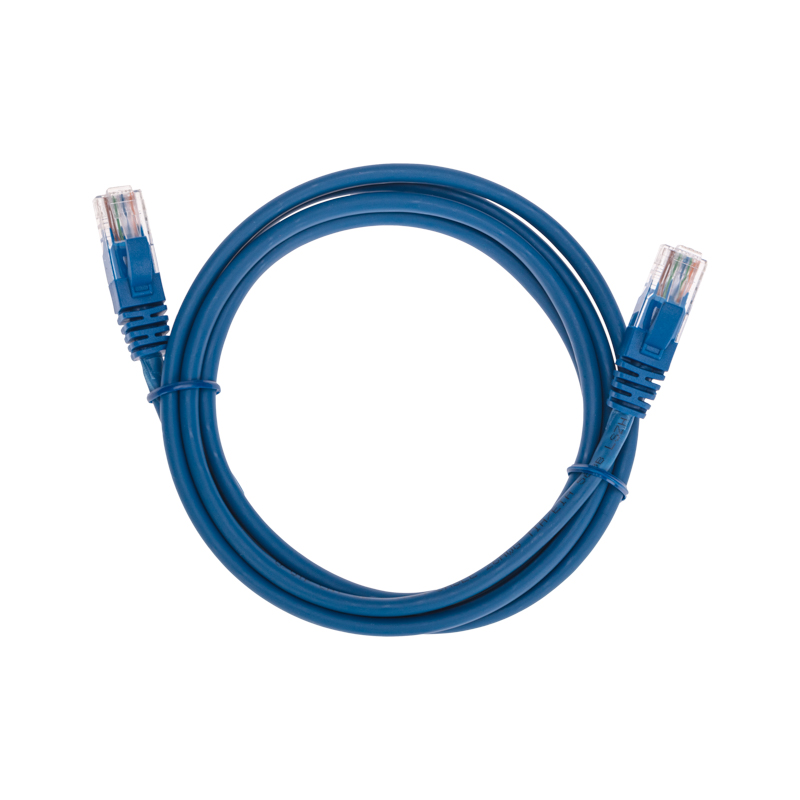 Шнур коммутационный патч-корд U/UTP, CAT 5e, RJ45-RJ45, 26AWG, LSZH, синий, 1,5м REXANT — фото
