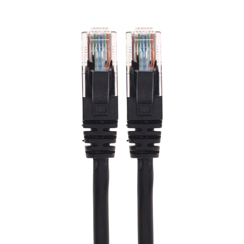 Шнур коммутационный патч-корд U/UTP, CAT 5e, RJ45-RJ45, 26AWG, LSZH, черный, 2м REXANT — фото