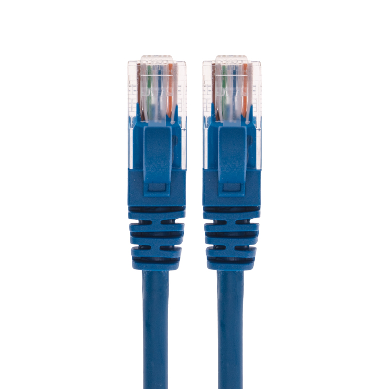 Шнур коммутационный патч-корд U/UTP, CAT 5e, RJ45-RJ45, 26AWG, LSZH, синий, 2м REXANT — фото