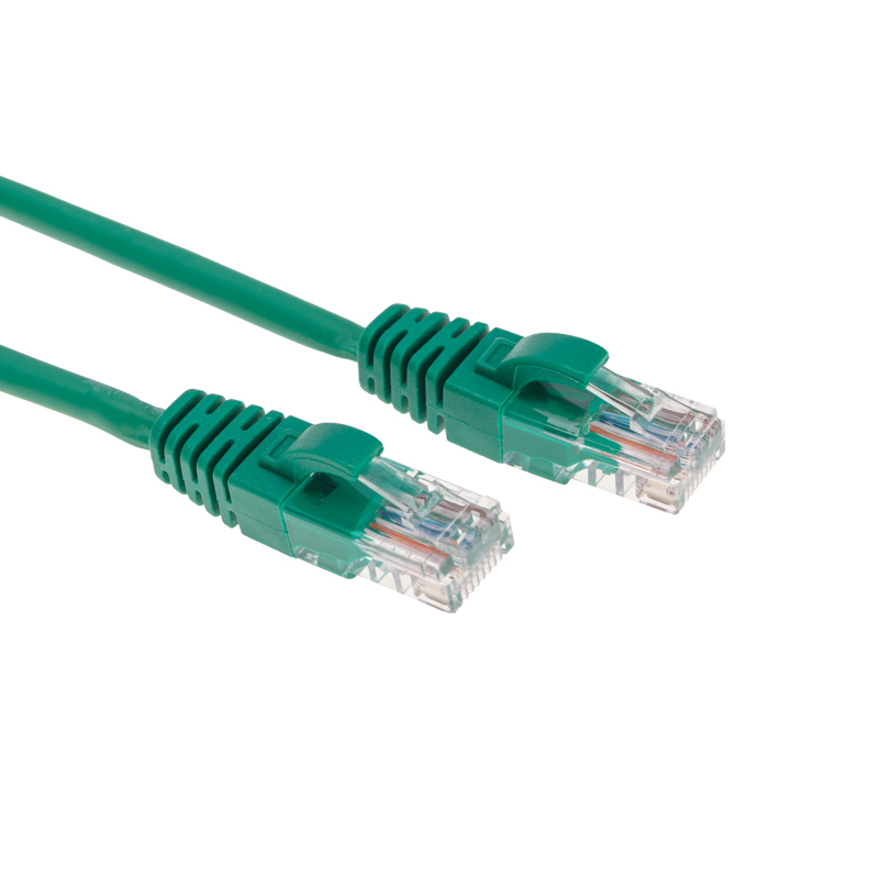 Шнур коммутационный патч-корд U/UTP, CAT 5e, RJ45-RJ45, 26AWG, LSZH, зеленый, 2м REXANT — фото