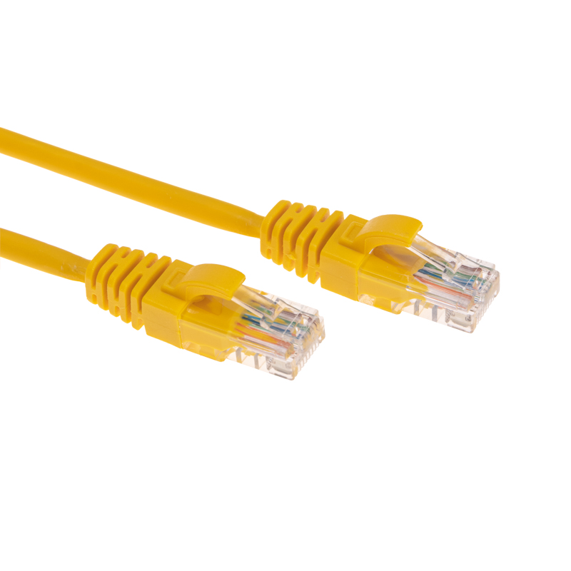 Шнур коммутационный патч-корд U/UTP, CAT 5e, RJ45-RJ45, 26AWG, LSZH, желтый, 3м REXANT — фото