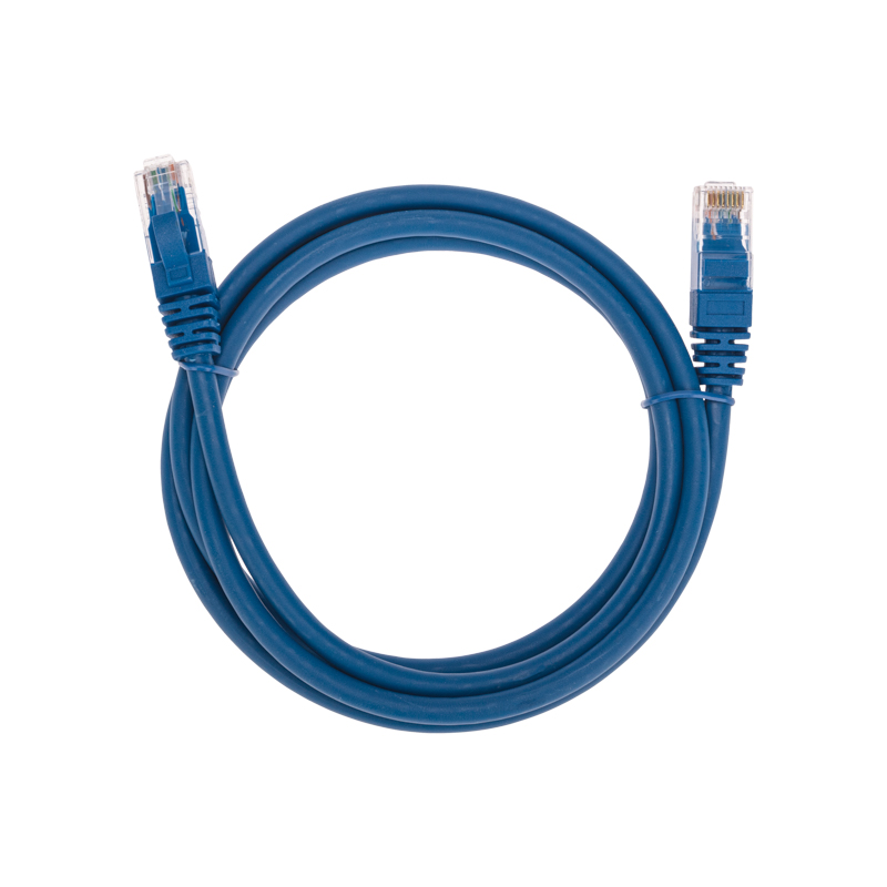 Шнур коммутационный патч-корд U/UTP, CAT 6, RJ45-RJ45, 26AWG, LSZH, синий, 1,5м REXANT — фото