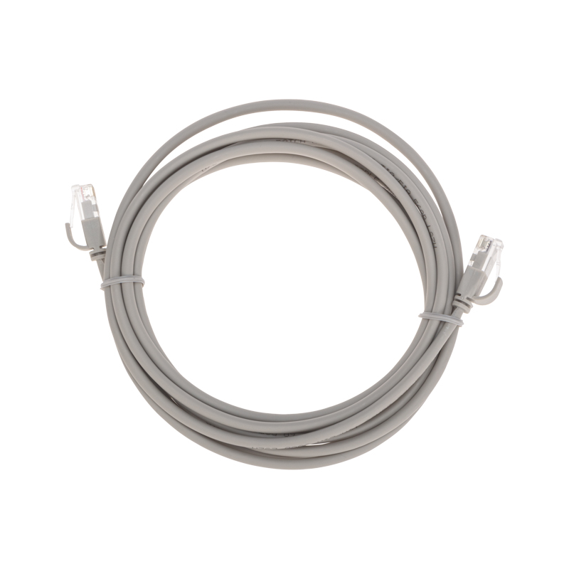 Шнур коммутационный патч-корд U/UTP, CAT 6A (10G), RJ45-RJ45, 28AWG, LSZH, серый, 3м REXANT — фото