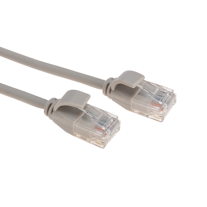 Шнур коммутационный патч-корд U/UTP, CAT 6A (10G), RJ45-RJ45, 28AWG, LSZH, серый, 3м REXANT — фото