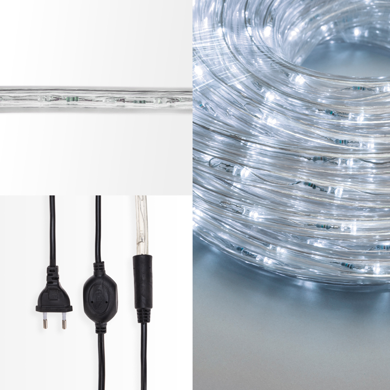 Дюралайт LED, фиксинг (2W), 24 LED/м, белый, 25 м — фото
