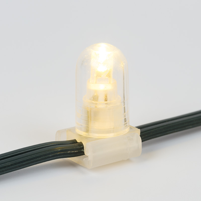 Гирлянда LED Clip Light 12V шаг 150 мм, цвет диодов ТЕПЛЫЙ БЕЛЫЙ, Flashing (Белый) — фото