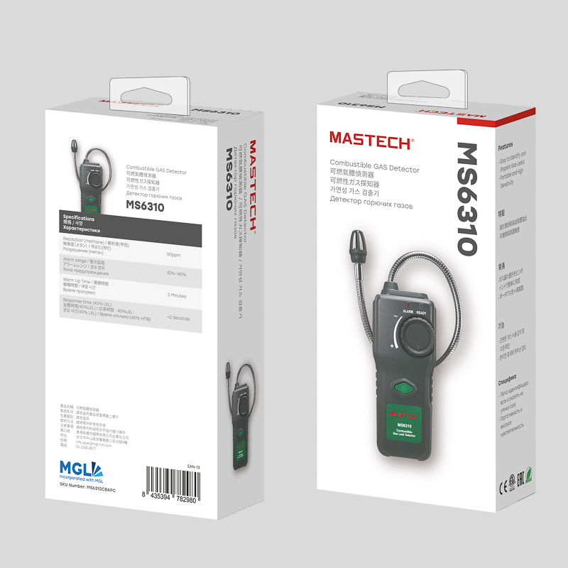 Цифровой детектор утечки газа MS6310 MASTECH — фото