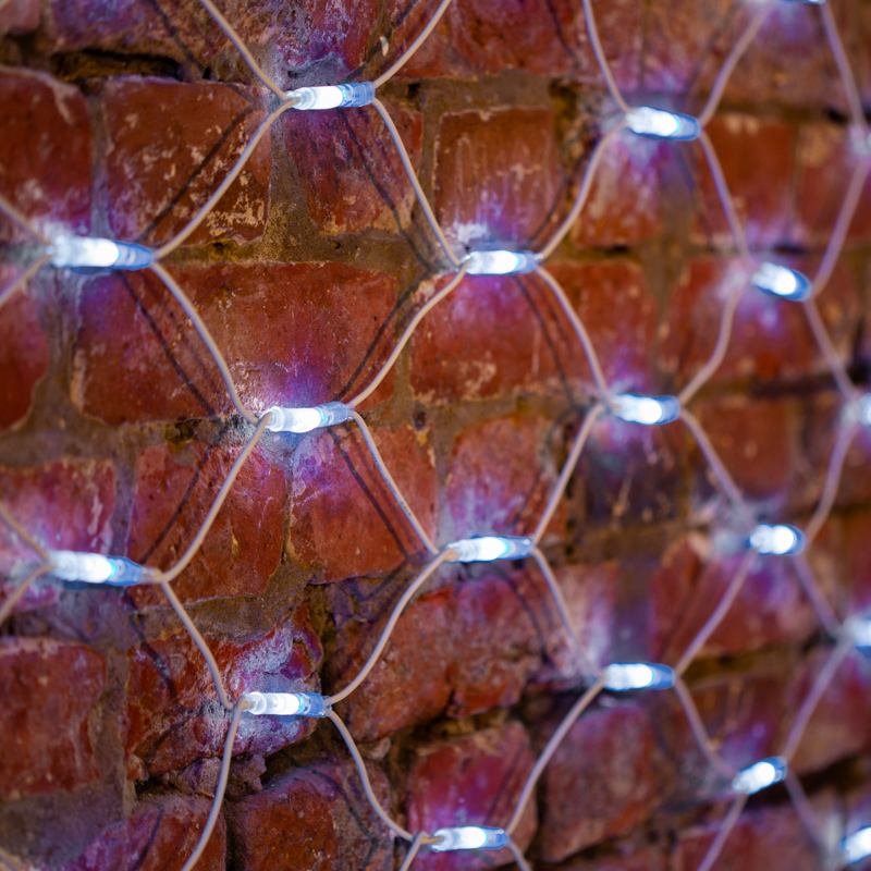 Гирлянда светодиодная Сеть 2x3м 432 LED БЕЛЫЙ белый каучук IP67 постоянное свечение 230В блок в комплекте NEON-NIGHT — фото