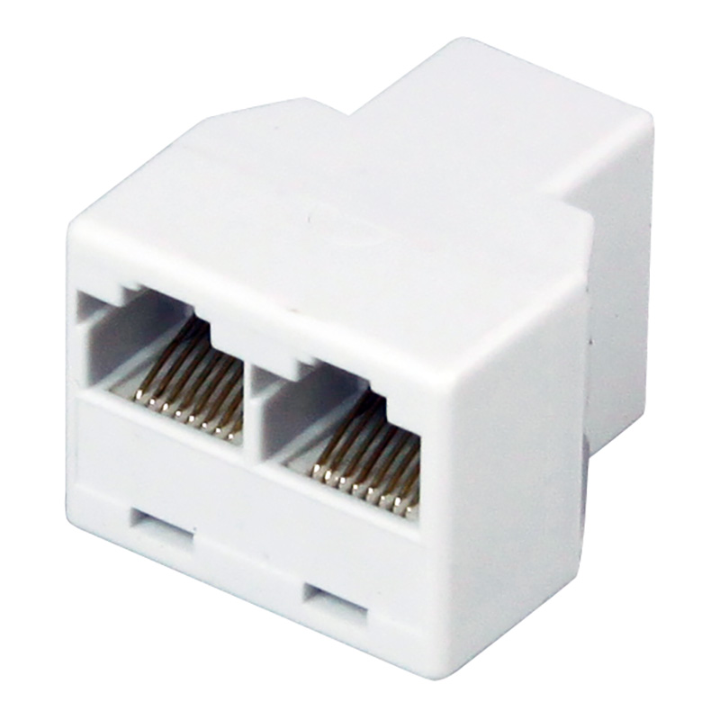 Переходник сетевой LAN, гнездо 8Р8С (RJ-45) - 2 гнезда 8Р8С (RJ-45) REXANT — фото