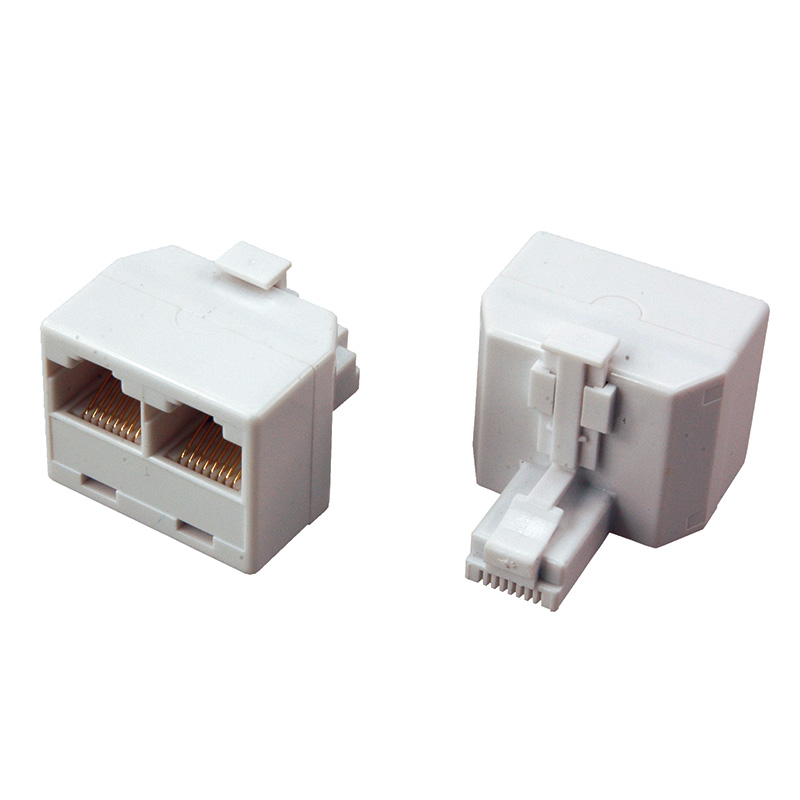 Переходник сетевой LAN, штекер 8Р8С (RJ-45) -2 гнезда 8Р8С (RJ-45) REXANT — фото