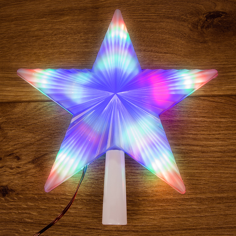 Фигура светодиодная Звезда на елку цвет: RGB, 31 LED, 22 см — фото