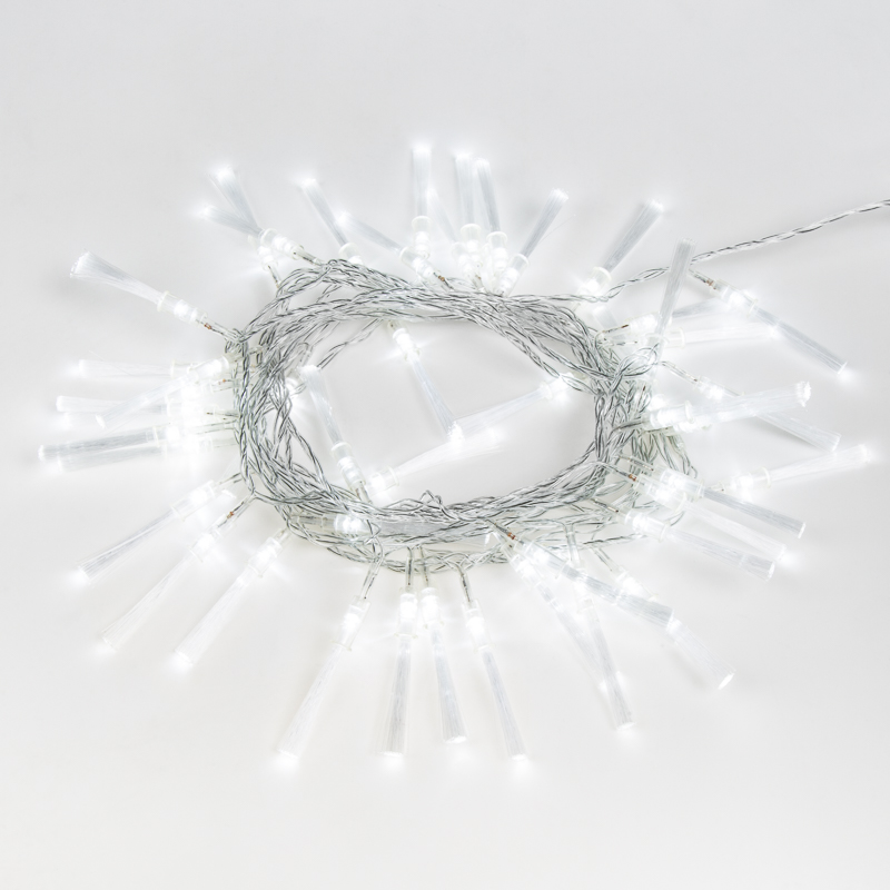 Гирлянда светодиодная Кисточки 48 LED БЕЛЫЕ 5 метров — фото
